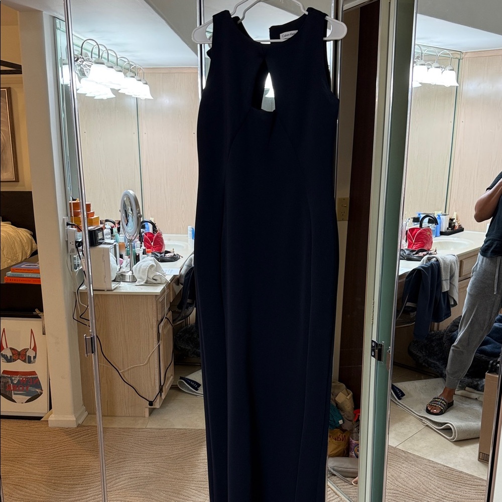 Calvin Klein Collection Navy Maxi Dress